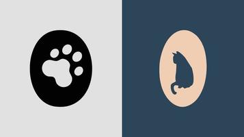 ensemble de conceptions de logo de lettres initiales o chat. vecteur