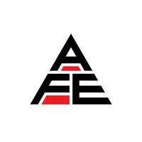 création de logo de lettre triangle afe avec forme de triangle. monogramme de conception de logo triangle afe. modèle de logo vectoriel triangle afe avec couleur rouge. afe logo triangulaire logo simple, élégant et luxueux.