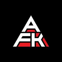 création de logo de lettre triangle afk avec forme de triangle. monogramme de conception de logo triangle afk. modèle de logo vectoriel triangle afk avec couleur rouge. logo triangulaire afk logo simple, élégant et luxueux.