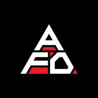 création de logo de lettre triangle afo avec forme de triangle. monogramme de conception de logo triangle afo. modèle de logo vectoriel triangle afo avec couleur rouge. logo triangulaire afo logo simple, élégant et luxueux.