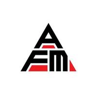 création de logo de lettre triangle afm avec forme de triangle. monogramme de conception de logo triangle afm. modèle de logo vectoriel triangle afm avec couleur rouge. logo triangulaire afm logo simple, élégant et luxueux.