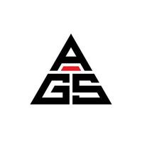 création de logo de lettre triangle ags avec forme de triangle. monogramme de conception de logo triangle ags. modèle de logo vectoriel triangle ags avec couleur rouge. logo triangulaire ags logo simple, élégant et luxueux.