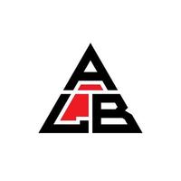 création de logo de lettre triangle alb avec forme de triangle. monogramme de conception de logo de triangle d'aube. modèle de logo vectoriel triangle alb avec couleur rouge. logo triangulaire alb logo simple, élégant et luxueux.