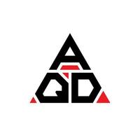 création de logo de lettre triangle aqd avec forme de triangle. monogramme de conception de logo triangle aqd. modèle de logo vectoriel triangle aqd avec couleur rouge. logo triangulaire aqd logo simple, élégant et luxueux.