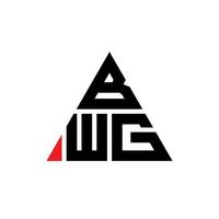 création de logo de lettre triangle bwg avec forme de triangle. monogramme de conception de logo triangle bwg. modèle de logo vectoriel triangle bwg avec couleur rouge. logo triangulaire bwg logo simple, élégant et luxueux.