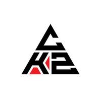 création de logo de lettre triangle ckz avec forme de triangle. monogramme de conception de logo triangle ckz. modèle de logo vectoriel triangle ckz avec couleur rouge. logo triangulaire ckz logo simple, élégant et luxueux.