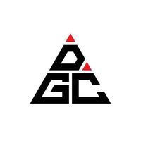 création de logo de lettre triangle dgc avec forme de triangle. monogramme de conception de logo triangle dgc. modèle de logo vectoriel triangle dgc avec couleur rouge. logo triangulaire dgc logo simple, élégant et luxueux.