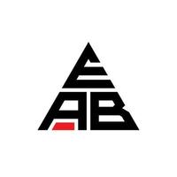création de logo de lettre triangle eab avec forme de triangle. monogramme de conception de logo triangle eab. modèle de logo vectoriel triangle eab avec couleur rouge. logo triangulaire eab logo simple, élégant et luxueux.