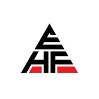 création de logo de lettre triangle ehf avec forme de triangle. monogramme de conception de logo triangle ehf. modèle de logo vectoriel triangle ehf avec couleur rouge. logo triangulaire ehf logo simple, élégant et luxueux.