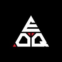 création de logo de lettre triangle eoq avec forme de triangle. monogramme de conception de logo triangle eoq. modèle de logo vectoriel triangle eoq avec couleur rouge. logo triangulaire eoq logo simple, élégant et luxueux.