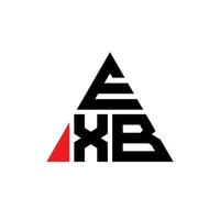 création de logo de lettre triangle exb avec forme de triangle. monogramme de conception de logo exb triangle. modèle de logo vectoriel triangle exb avec couleur rouge. exb logo triangulaire logo simple, élégant et luxueux.