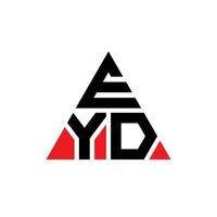 création de logo de lettre triangle eyd avec forme de triangle. monogramme de conception de logo triangle eyd. modèle de logo vectoriel triangle eyd avec couleur rouge. logo triangulaire eyd logo simple, élégant et luxueux.