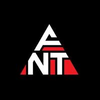 création de logo de lettre triangle fnt avec forme de triangle. monogramme de conception de logo triangle fnt. modèle de logo vectoriel triangle fnt avec couleur rouge. logo triangulaire fnt logo simple, élégant et luxueux.