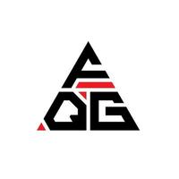 création de logo de lettre triangle fqg avec forme de triangle. monogramme de conception de logo triangle fqg. modèle de logo vectoriel triangle fqg avec couleur rouge. logo triangulaire fqg logo simple, élégant et luxueux.