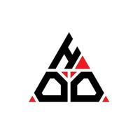 création de logo de lettre triangle hoo avec forme de triangle. monogramme de conception de logo triangle hoo. modèle de logo vectoriel triangle hoo avec couleur rouge. logo triangulaire hoo logo simple, élégant et luxueux.