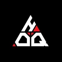 création de logo de lettre triangle hoq avec forme de triangle. monogramme de conception de logo triangle hoq. modèle de logo vectoriel triangle hoq avec couleur rouge. logo triangulaire hoq logo simple, élégant et luxueux.