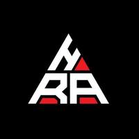 création de logo de lettre triangle hra avec forme de triangle. monogramme de conception de logo triangle hra. modèle de logo vectoriel triangle hra avec couleur rouge. logo triangulaire hra logo simple, élégant et luxueux.