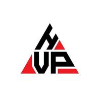 création de logo de lettre triangle hvp avec forme de triangle. monogramme de conception de logo triangle hvp. modèle de logo vectoriel triangle hvp avec couleur rouge. logo triangulaire hvp logo simple, élégant et luxueux.