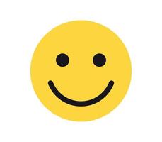visage d'émotion simple et illustration de vecteur plat emoji dessin animé jaune.