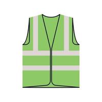 gilet réfléchissant et gilet de sécurité illustration vectorielle plane. vecteur