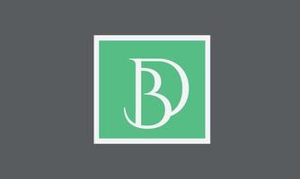 alphabet lettres initiales monogramme logo bd, db, b et d