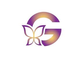 ce logo de texte lettre g créatif et unique vecteur