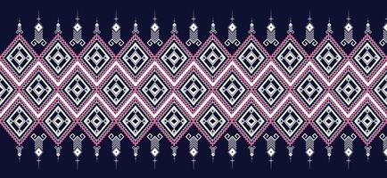 un motif ethnique géométrique traditionnel, une texture utilisée pour la jupe, le tapis, le papier peint, les vêtements, l'emballage, le batik, le tissu, les vêtements, la mode, la chemise et l'illustration vectorielle vecteur