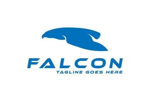 vecteur de conception de logo faucon aigle volant à vitesse rapide