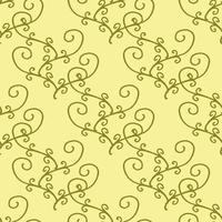 modèle sans couture avec des éléments décoratifs sur fond jaune clair. image vectorielle. vecteur