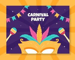 joyeux carnaval fête photocall modèle dessin animé fond illustration vectorielle vecteur