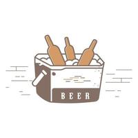 illustration de bière dans une boîte vecteur