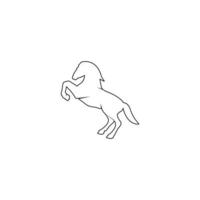 conception de modèle d'illustration vectorielle de logo de cheval vecteur