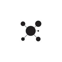 modèle de conception d'illustration vectorielle de logo de molécule vecteur