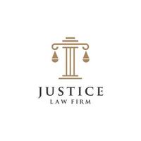 justice logo design illustration vectorielle isolée sur fond blanc vecteur