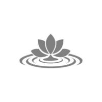 fleur de lotus logo abstrait beauté spa salon cosmétiques marque style linéaire. vecteur