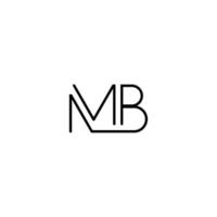 logo initial mb illustration vectorielle fond isolé vecteur