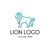 illustration de vecteur de logo de lion isolé sur fond blanc