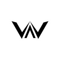 lettre w aile logo design illustration vectorielle fond isolé vecteur