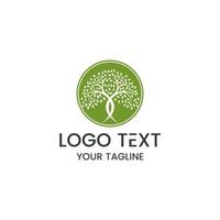 illustration de vecteur de conception de logo arbre isolé sur fond blanc