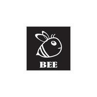 modèle de conception d'illustration vectorielle logo abeille vecteur