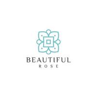 belle rose logo vector illustration isolé sur fond blanc