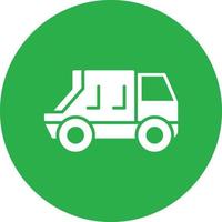 cercle de glyphe de camion de recyclage multicolore vecteur