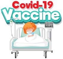 affiche du vaccin covid-19 vecteur