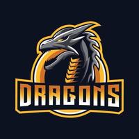 logo de mascotte de dragons bon usage pour l'insigne d'emblème d'identité de symbole et plus vecteur