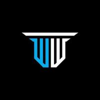 ww lettre logo design créatif avec graphique vectoriel