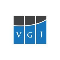 création de logo de lettre vgj sur fond blanc. concept de logo de lettre initiales créatives vgj. conception de lettre vgj. vecteur