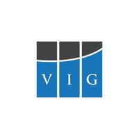 création de logo de lettre vig sur fond blanc. concept de logo de lettre initiales créatives vig. conception de lettre vig. vecteur