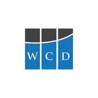 création de logo de lettre wcd sur fond blanc. concept de logo de lettre initiales créatives wcd. conception de lettre wcd. vecteur