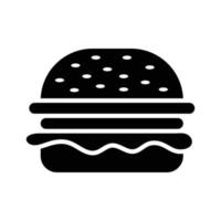 hamburger - modèle de conception de vecteur icône alimentaire simple et propre