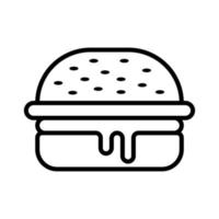 hamburger - modèle de conception de vecteur icône alimentaire simple et propre